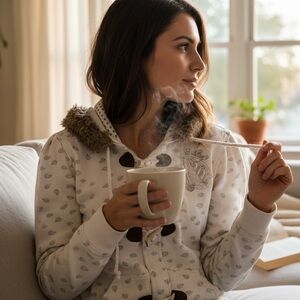 Billabong Vintage Wood Toggle Leaves Zip Up‎ Sweater